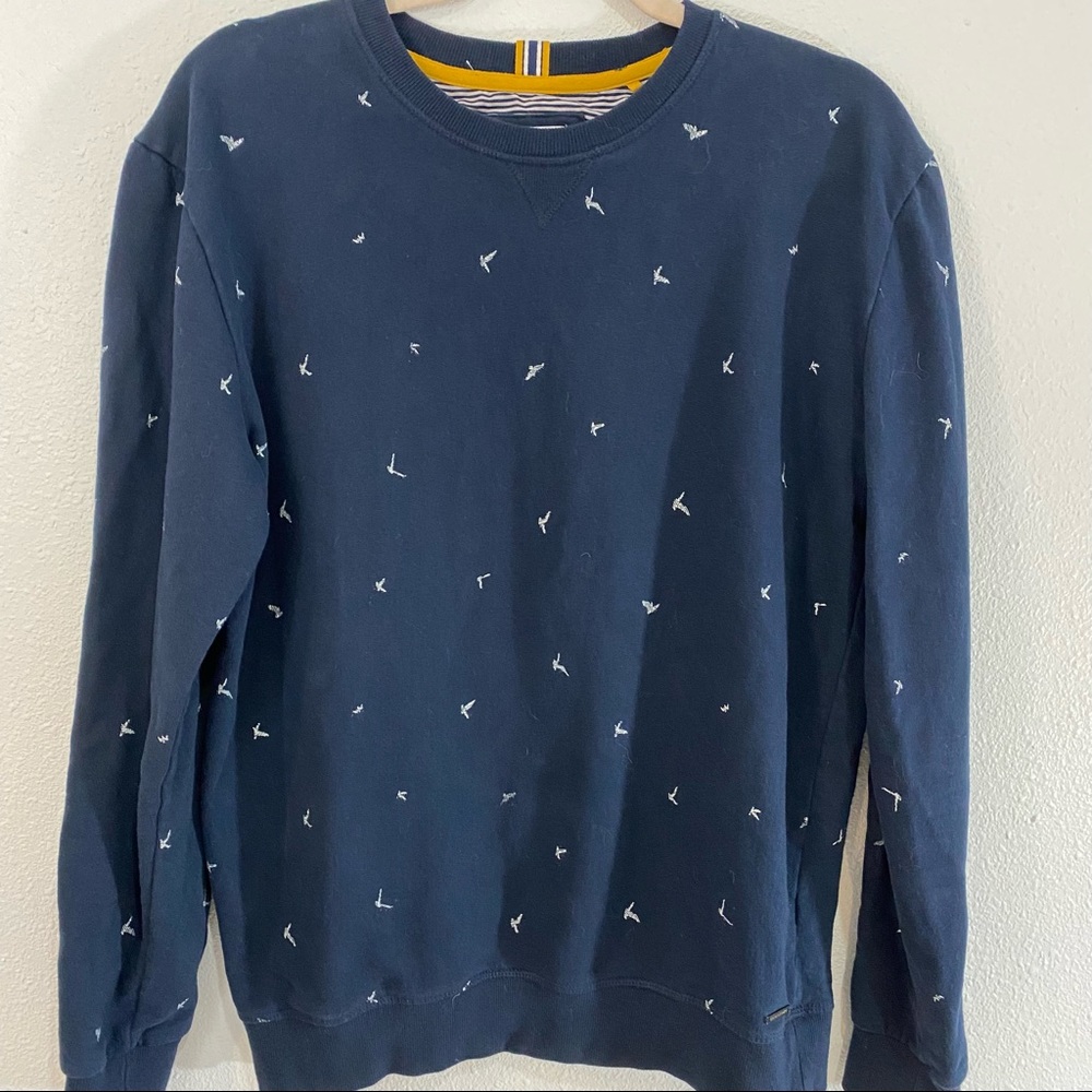 Denim & Flower by Ricky Singh Bird Pattern Sweater